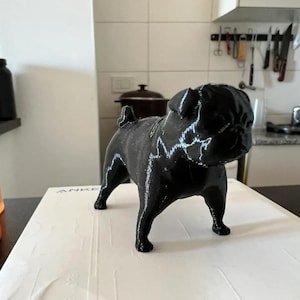 Mops Hundefigur Statue - Niedliche Schreibtischdekoration und Geschenk für Hundeliebhaber