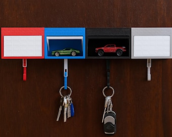 Mini Garage Key Holder – Hidden Toy Car Display with Optional Custom Car Logo