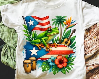 Puerto Rico Flag PNG Boricua Culture Png Patriotic Png Puerto Rica Vacation Travel Sublimation Design Trending Clipart Digital Download