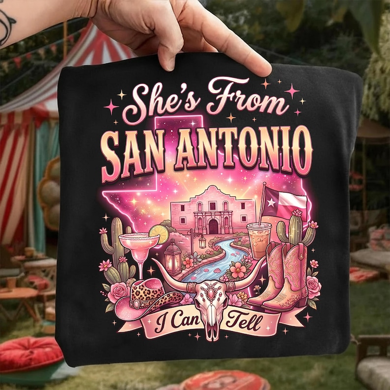 She's from San Antonio PNG | Country Graphic | Fiesta San Antonio PNG | shes from texas i can tell png | Texas State PNG (Digital Download) image 3
