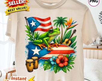 Puerto Rico Flag PNG Boricua Culture Png Patriotic Png Puerto Rica Vacation Travel Sublimation Design Trending Clipart Digital Download