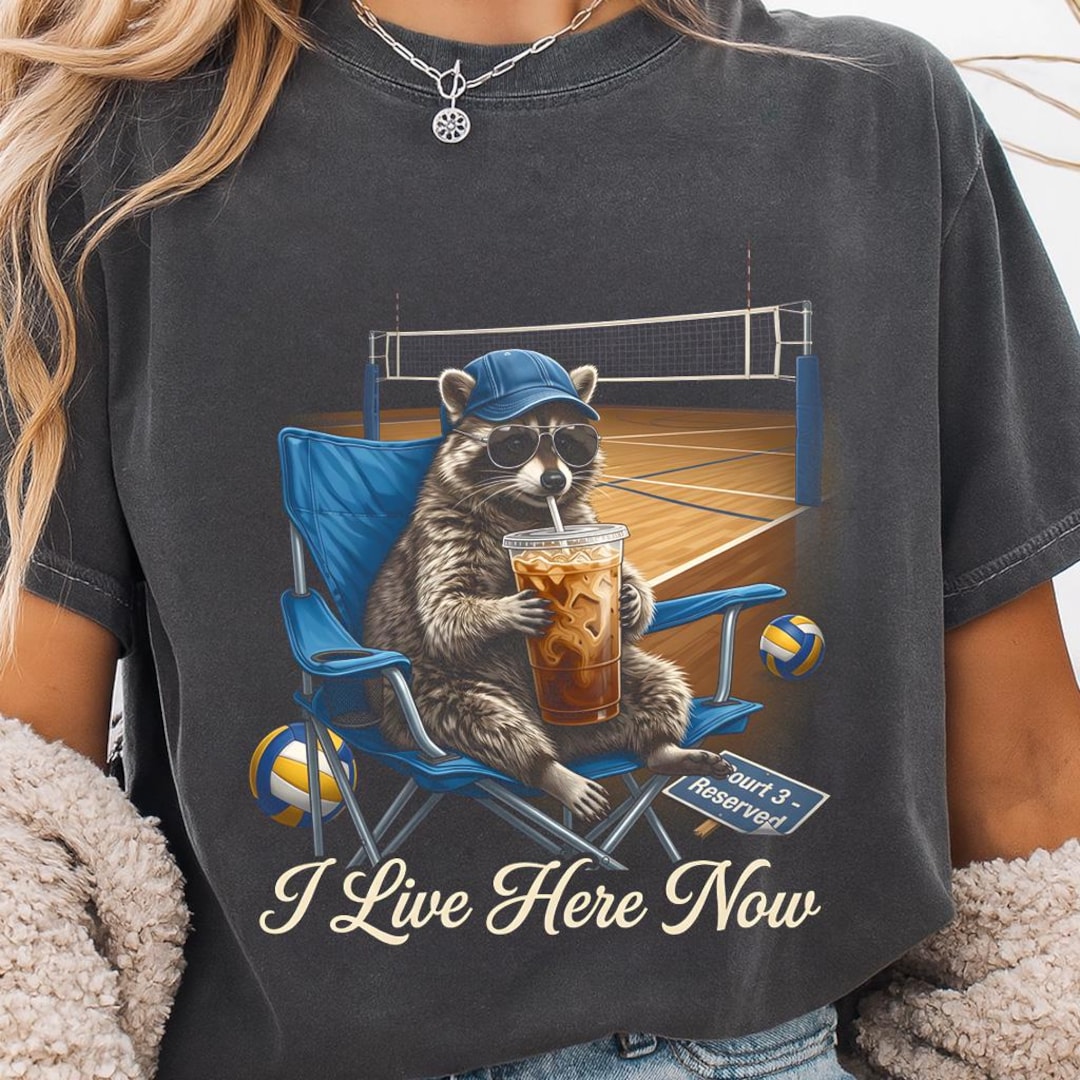 Funny Sarcastic Raccoon Volleyball Mom, Travel Volleyball,volleyball ...