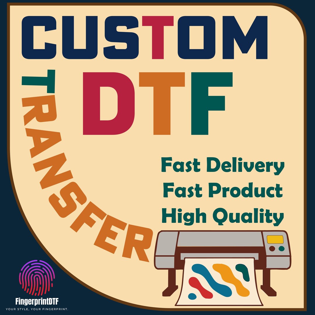 Custom DTF Transfers: Full Color Heat Transfer, Ready to Press - Etsy