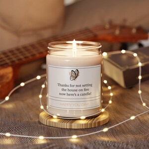 Funny Scented Soy Candle for Home Warming Gifts, 9oz Relaxation Candle, Unique Gift for Friend, Happy You Day Celebration, [...]