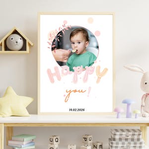 Carte d’anniversaire à personnaliser à imprimer (modèle Canva)
