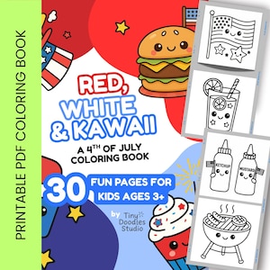 Patriotic Coloring Pages for Kids 4th of July Printable USA Activities Instant Download PDF