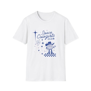 Space Cowgirl Club Shirt Bachelorette Tee Coastal Cowgirl Western T-Shirt Country Music Shirt with Cowboy Boots Cowgirl Gift or Party Top