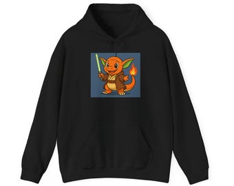 Yodamander Unisex Hoodie, Geeky Sweatshirt, Cool Gift for Gamers, Cozy Costume, Christmas Apparel, Movie Fan Merchandise
