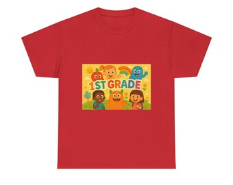 1st grade Graphic Tee, Fun Cotton T-Shirt, teachers, Casual Wear, Gift for Friends