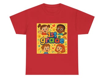1st grade Graphic Tee, Fun Cotton T-Shirt, teachers, Casual Wear, Gift for Friends