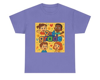 2nd grade Graphic Tee, Fun Cotton T-Shirt, teachers, Casual Wear, Gift for Friends