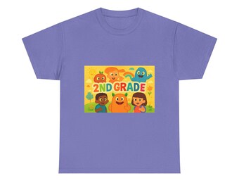 2nd grade Graphic Tee, Fun Cotton T-Shirt, teachers, Casual Wear, Gift for Friends