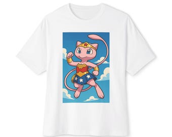Wondermew Unisex Oversized Tee, Graphic T-Shirt, Comfortable Casual Wear, Gift for Comic Lovers