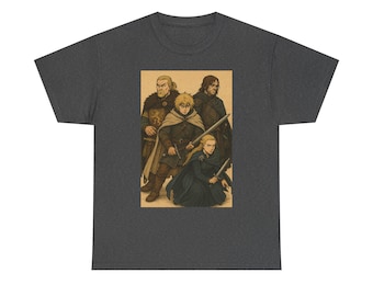 VinlandSage GameofThrones Graphic Tee, Fun Cotton T-Shirt, Perfect for Parties, Festivals, Music Lovers, Casual Wear, Gift for Friends