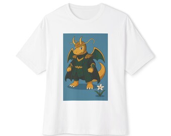 DragonLoki Unisex Oversized Tee, Graphic T-Shirt, Comfortable Casual Wear, Gift for Comic Lovers