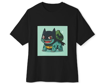Batbasaur Unisex Oversized Tee, Graphic T-Shirt, Comfortable Casual Wear, Gift for Comic Lovers