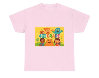 4th grade Graphic Tee, Fun Cotton T-Shirt, teachers, Casual Wear, Gift for Friends