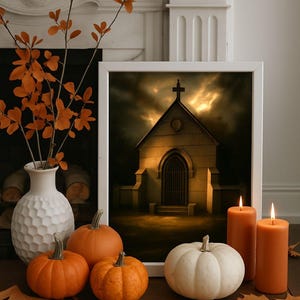 Gothic Mausoleum Wall Art | Dark Cemetery Photography | Haunted Gothic Architecture Print | Witchy Home Decor