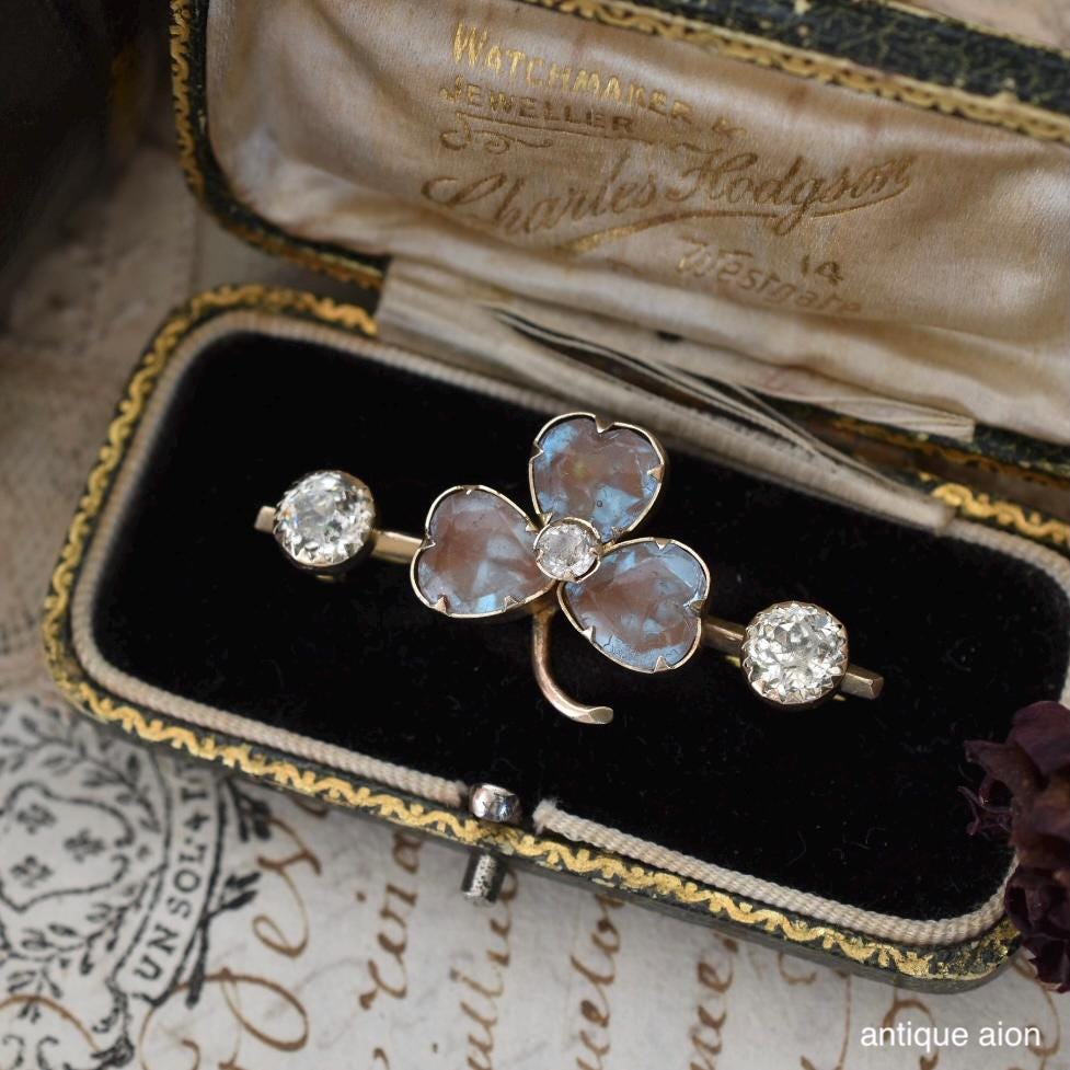 Antique Saphiret Glass Jewelry - Etsy