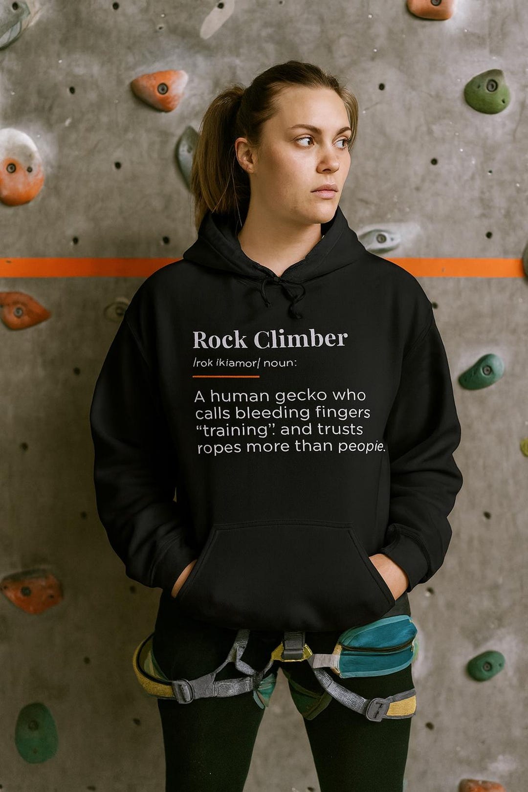 Rock Climber Dictionary Hoodie | Climbing Definition, Bouldering ...