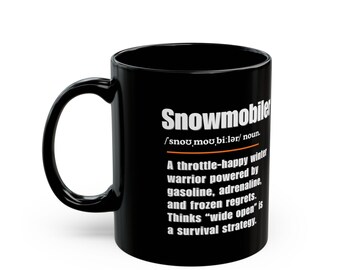 Taza con definición de motonieve / Regalo divertido para motonieve / Taza de café para trineo / Taza con humor para motonieve / Taza de motonieve Throttle Junkie
