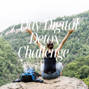 7-dniowy cyfrowy detoks wyzwanie zeszyt ćwiczeń | PDF do wydrukowania i edycji | Screen Time Reset Mindfulness Journal Self Care Planner