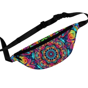 Vibrant Boho Fanny Pack | Colorful Festival Waist Bag, Ideal for Travel, Concerts, Outdoor Adventures, Unisex Accessories. Gift