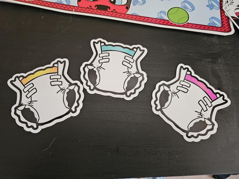 ABDL Adult Diaper Die Cut Sticker 3 Color 3 Pack - Etsy