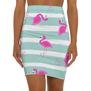 スカート Flamingo Print Cotton Skirt 81GAq41JAtL._UY1000_.jpg