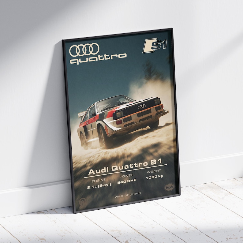 Audi Quattro S1 Rally Poster – Group B Motorsport Art Print - Etsy