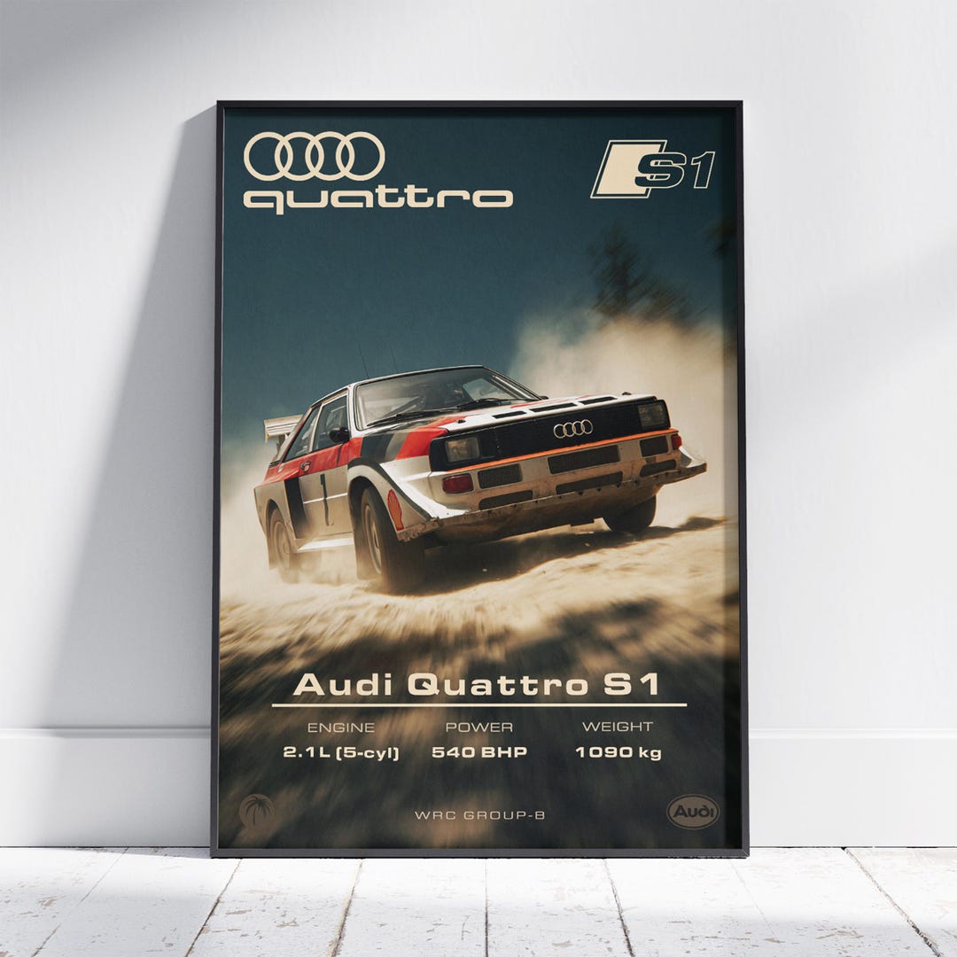Audi Quattro S1 Rally Poster – Group B Motorsport Art Print - Etsy