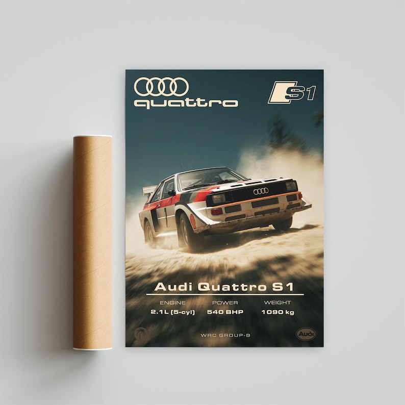 Audi Quattro S1 Rally Poster – Group B Motorsport Art Print - Etsy