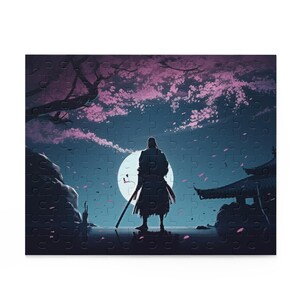 Serene Samurai Puzzle - 120, 252, 500-Piece, Tranquil Home Decor, Mindful Activity, Gift for Puzzle Lovers, Japanese Art