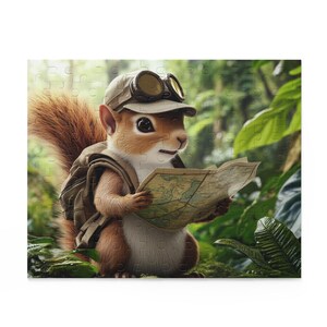 Explorer Eichhörnchen Dschungel Abenteuer Puzzle süße Tierkunst