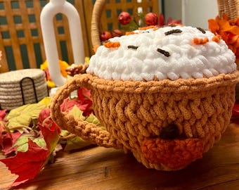 Pumpkin Spice Latte Amigurumi Plush Crochet Pattern