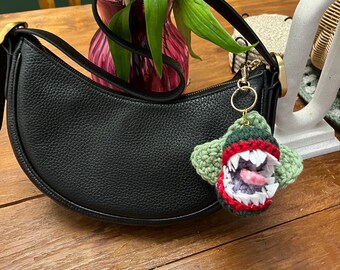 Audrey ii Spooky Halloween Venus Fly Trap Bag Charm CROCHET PATTERN