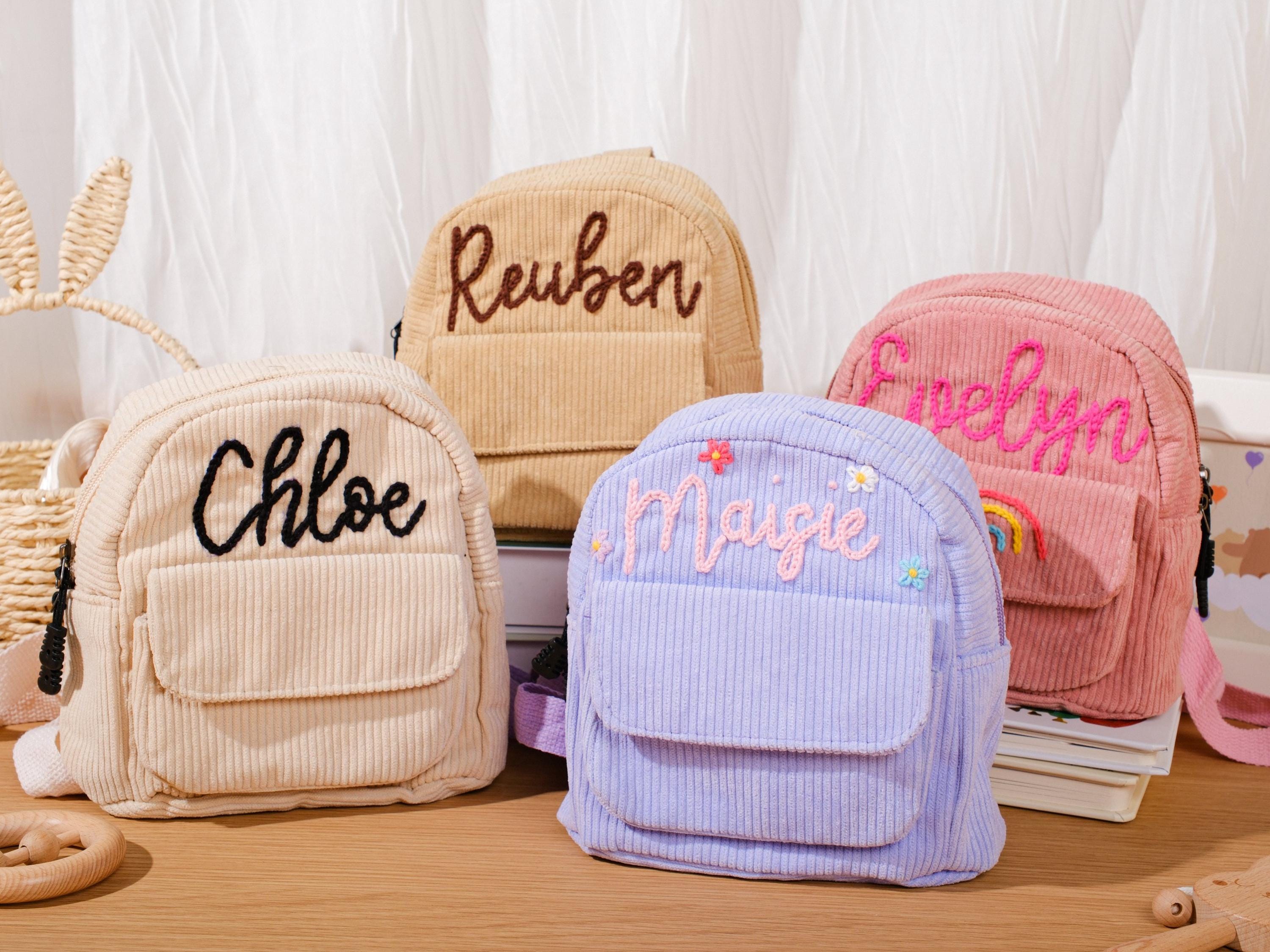 Faux Leather Blush Backpack with Embroidered sides Strap NEW Backpack Embroidered With Ribbon Flowers | Handmade Backpack  main image 3