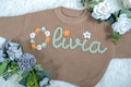 Personalized Embroidered Baby Sweater: Custom Name, Hand-Crafted Gift