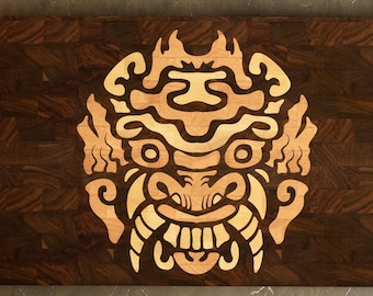 Dokkaebi 2 CNC File: Korean Goblin Inlay Design (SVG, DXF)