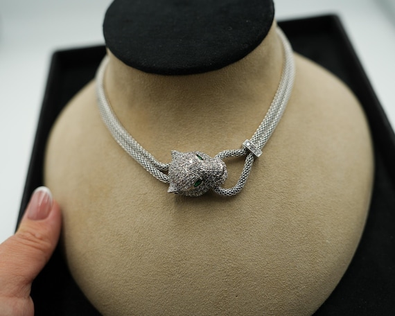 ゴールドメッキ パンサーネックレス パンサーネックレス 925シルバー 18Kゴールドメッキネックレス - Etsy 日本