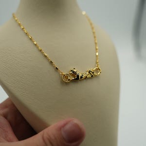 Panther necklace 925 silver 18k gold plated necklace