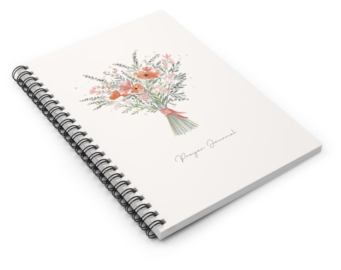 Wildflower Bouquet Prayer Journal Spiral Notebook | Ruled Journal