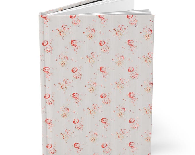 Antique Pink Floral Hardcover Journal | Floral Notebook