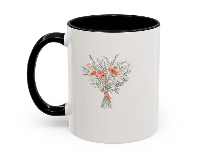 Vintage Wildflower Bouquet Mug | Accent Coffee Mug