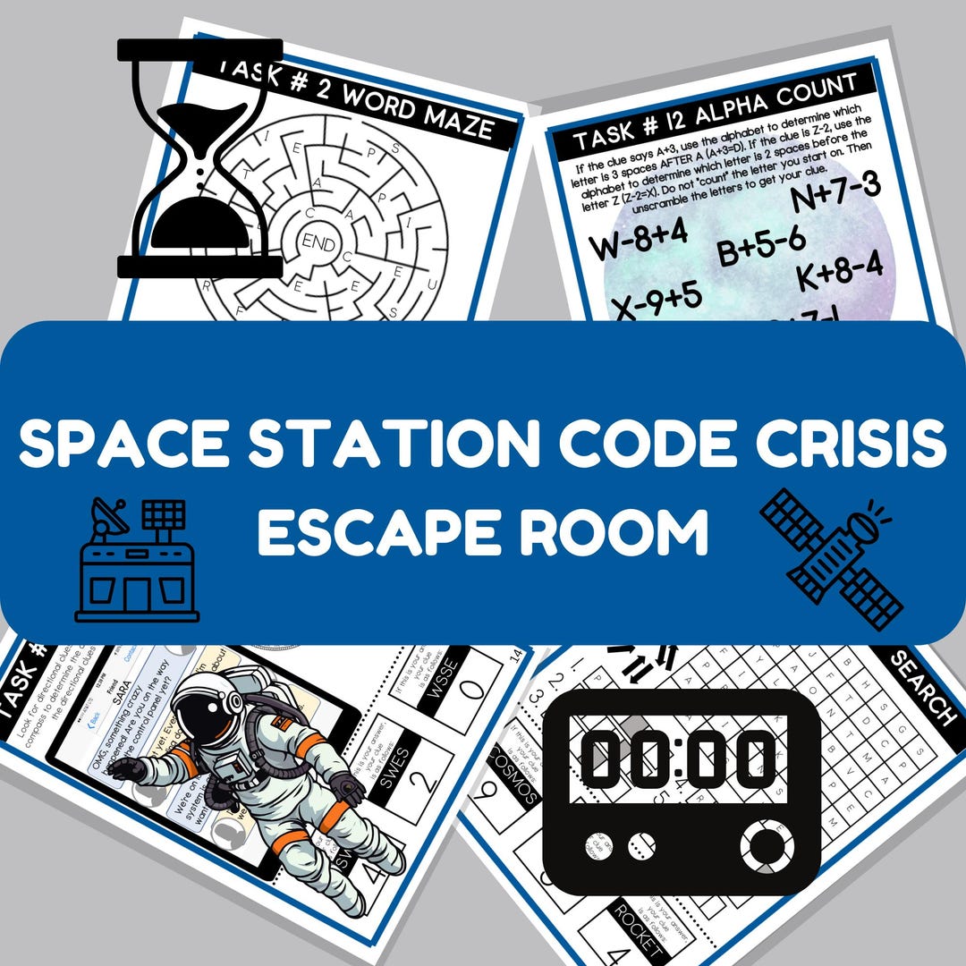 Space Station Code Crisis Printable Escape Room for Kids - Etsy