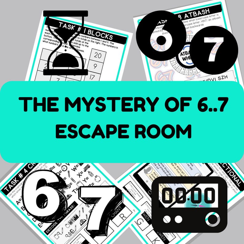 The Mystery of 6...7 Printable Escape Room - Etsy