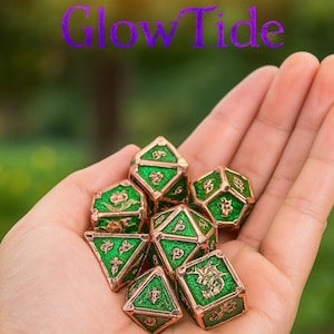 7PCS, Dnd dice set, Dices, Dungeons and dragons, Dnd, Pathfinder, Gift, RPG, D20, Dice, Dnd, Metal dice, Games, Dungeon master, Dragons, D10