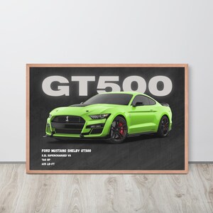 Ford Mustang Shelby GT500 Car poster Printable Poster Prints Wall Kids Boys Room Decor Children Home Office Decor Dorm Gift for Him