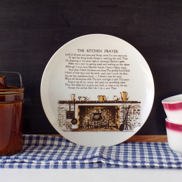 Kitchen Prayer Plate Etsy