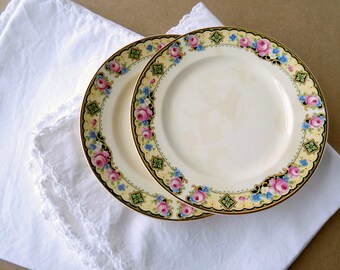 Antique Decor. Antique China Plates. Decorative Plates. Floral Plates Vintage. T S T Company. Shabby Cottage Chic. Farmhouse Decor Home.